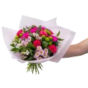 Kytice růžových květů